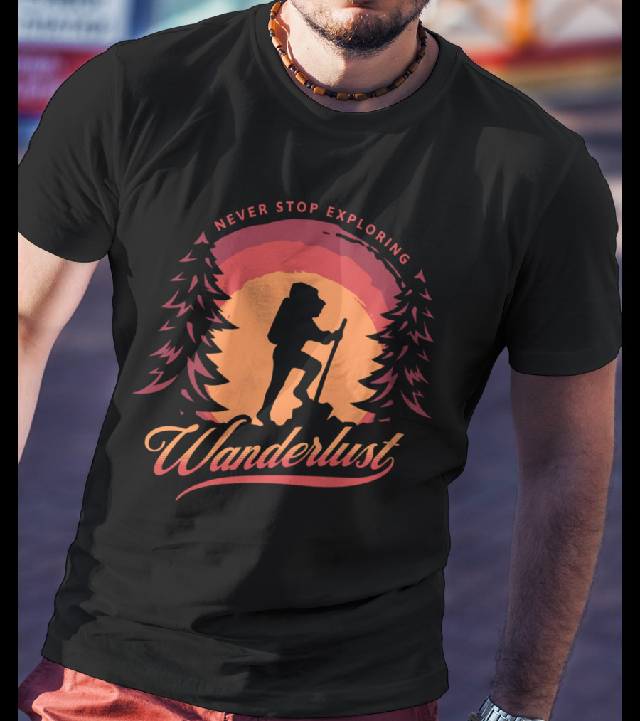 Never Stop Exploring Wanderlust T-Shirt