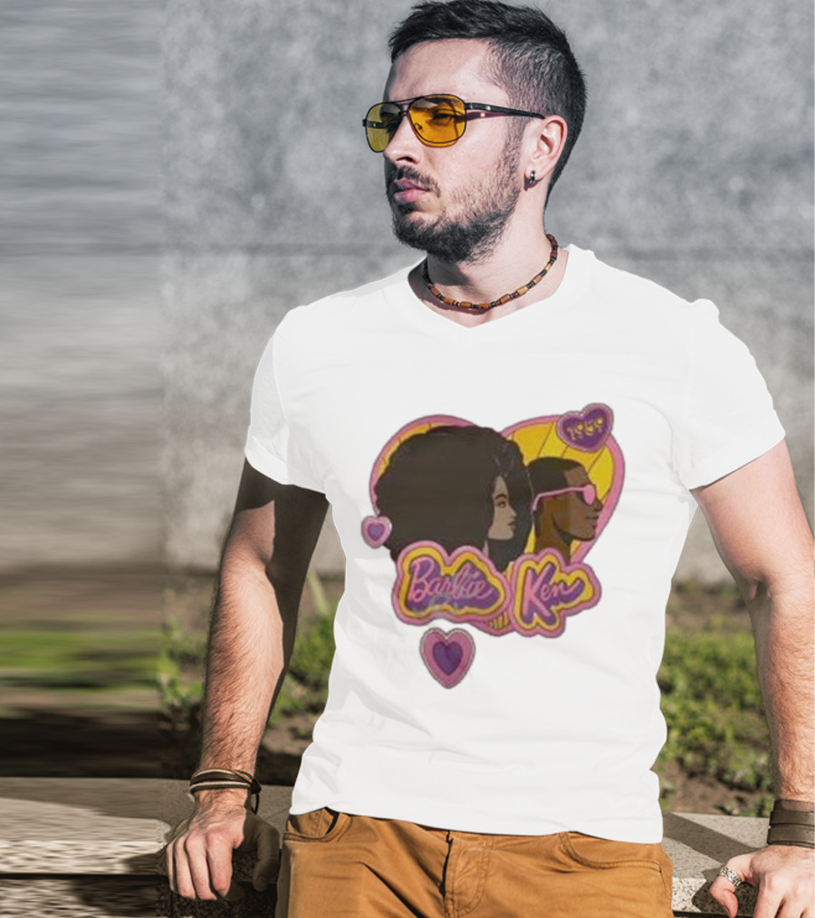 Barbie Ken 1959 New Movie Retro Heart Icons T-Shirt