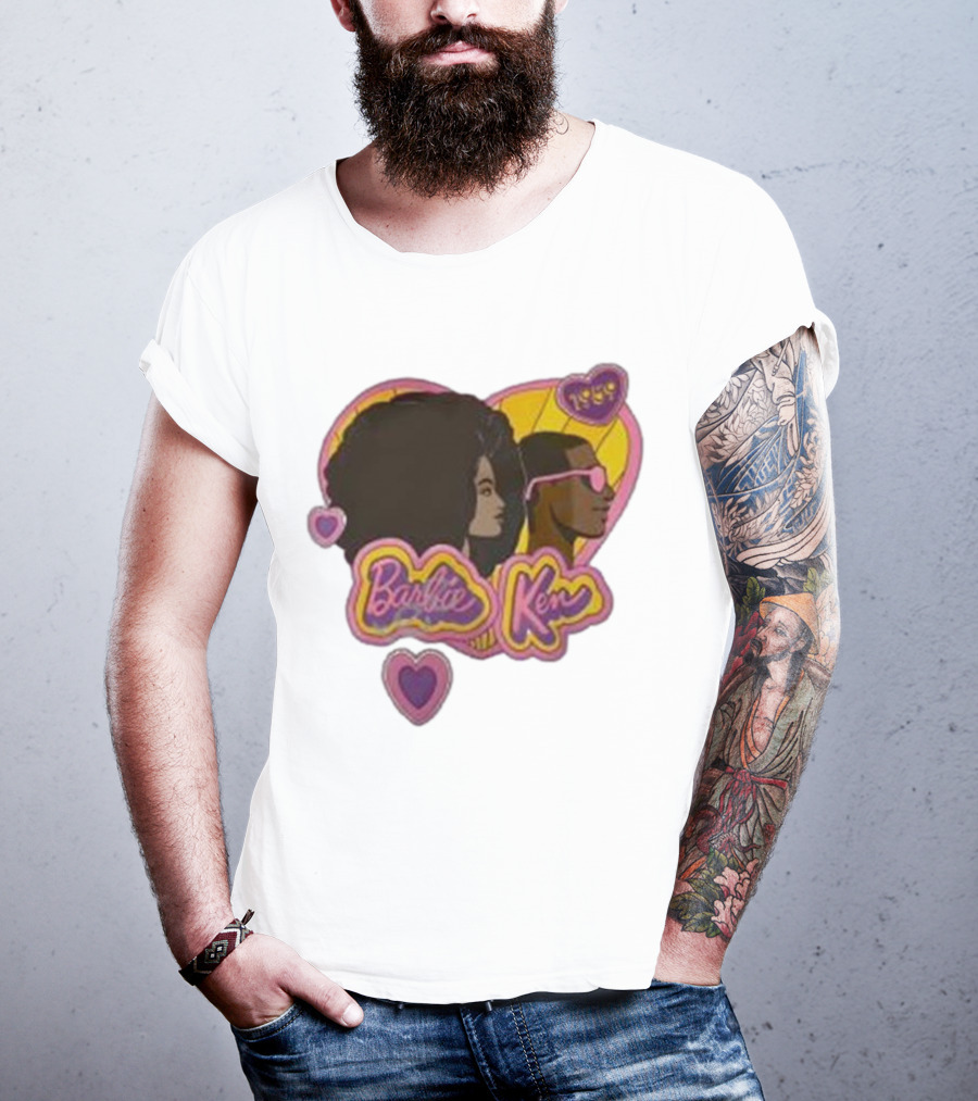 Barbie Ken 1959 New Movie Retro Heart Icons T-Shirt
