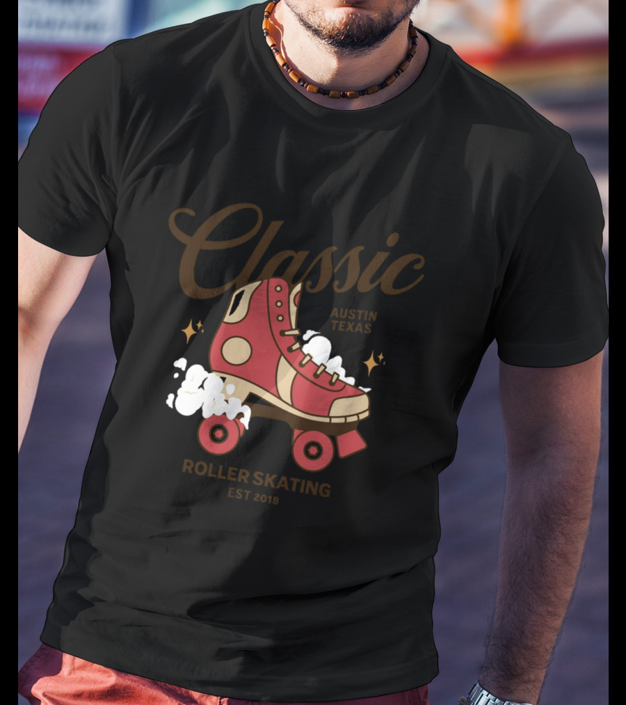 Classic Austin Texas Roller Skating Est 2013 T-Shirt