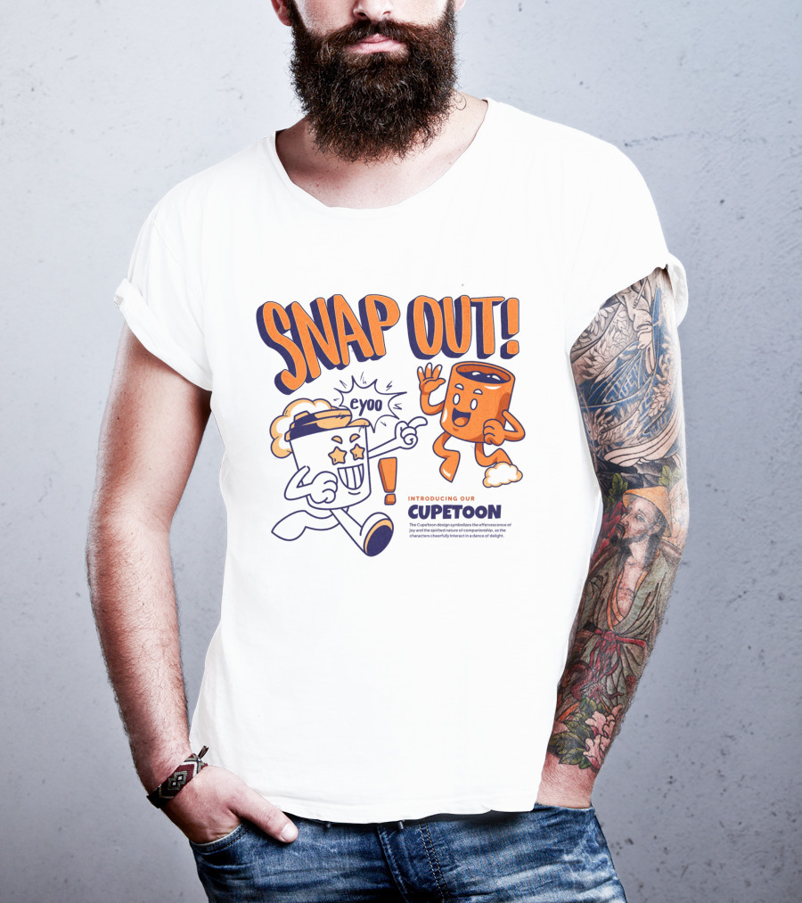 SNAP OUT Introducing Our Cupetoons Joyful Cups Buddies Eyoo T-Shirt