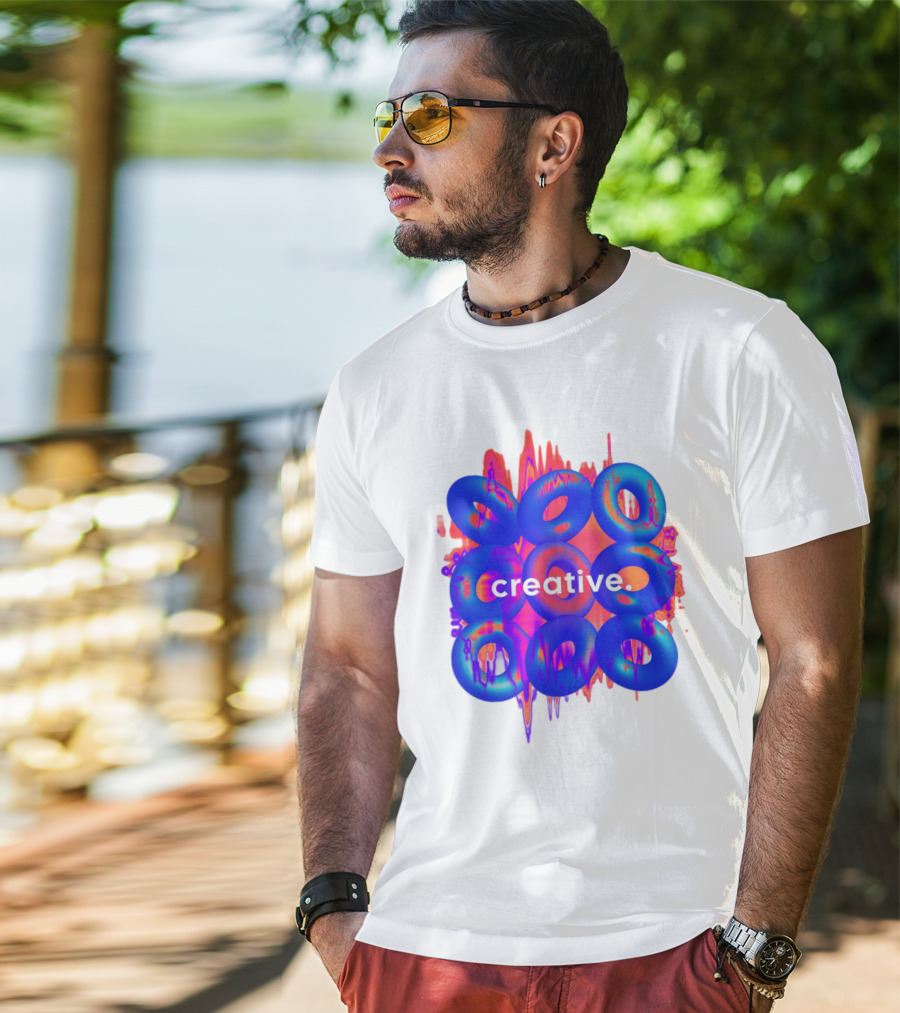 Creative Vivid Rings With Abstract Waveforms T-Shirt