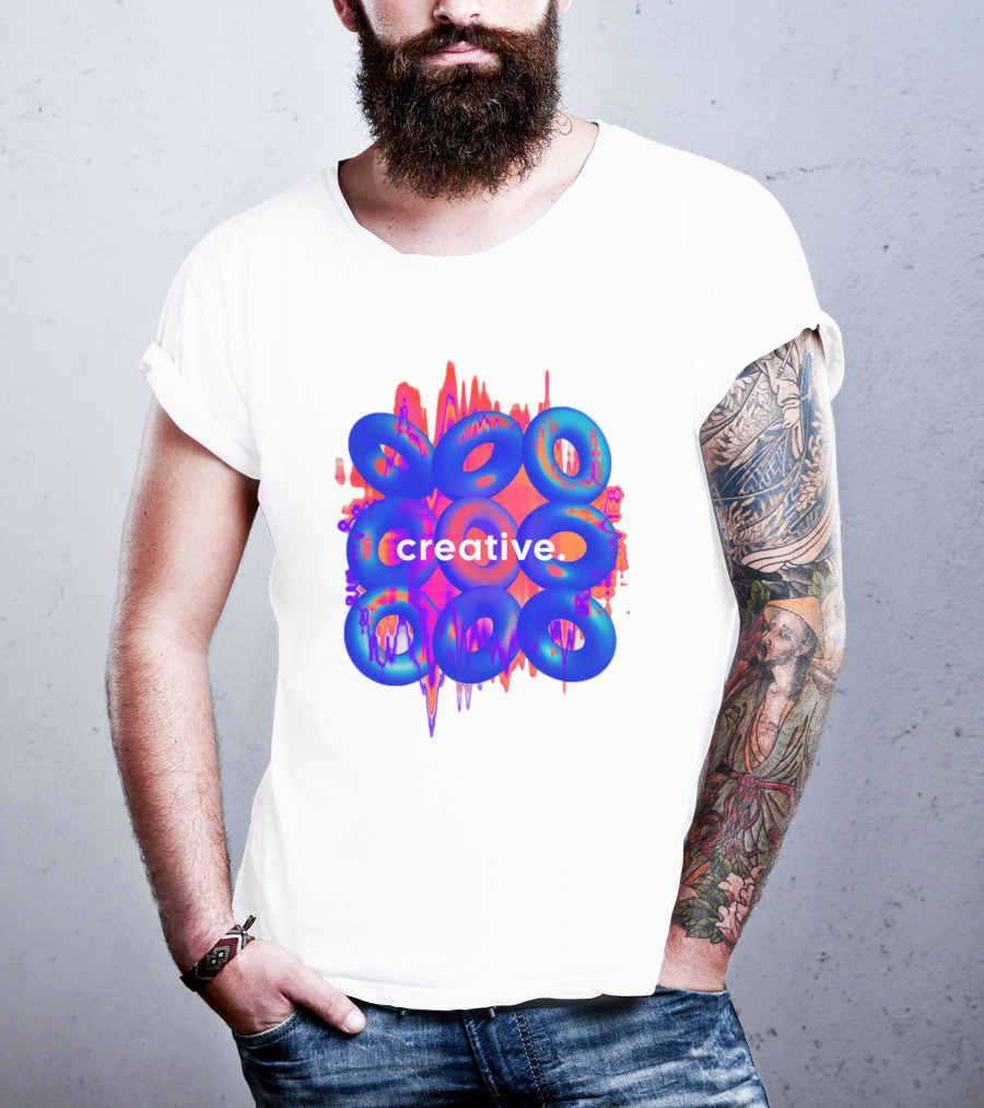 Creative Vivid Rings With Abstract Waveforms T-Shirt