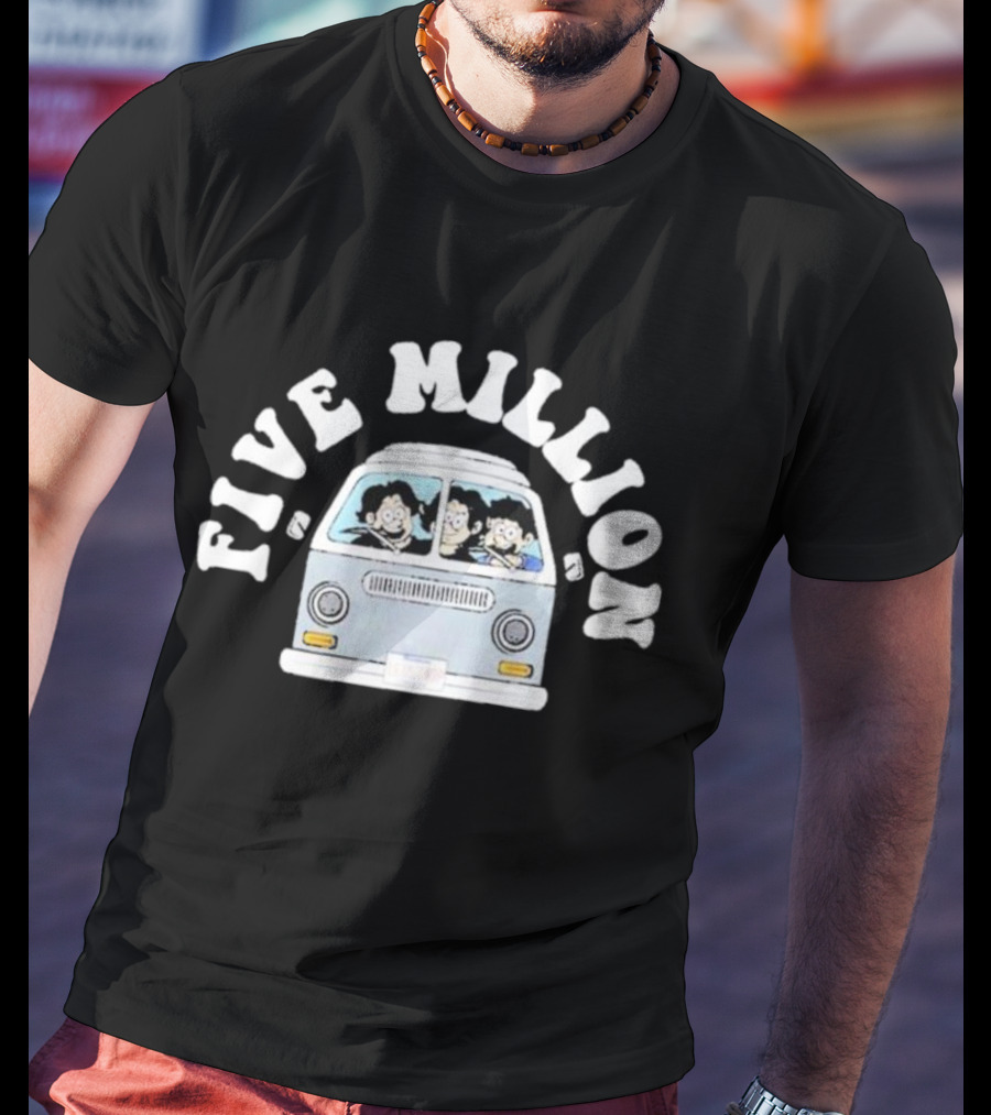 Five Million Let's Trip Arch Van Cartoon T-Shirt