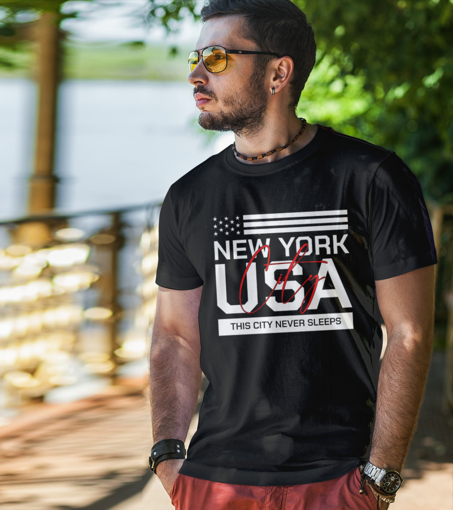 New York City USA This City Never Sleeps T-Shirt
