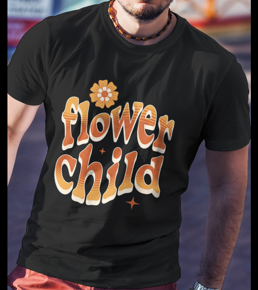 Flower Child Retro Vibe 70s T-Shirt