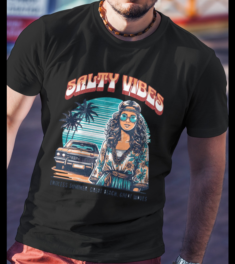 Salty Vibes Endless Summer Great Beach Great Waves T-Shirt