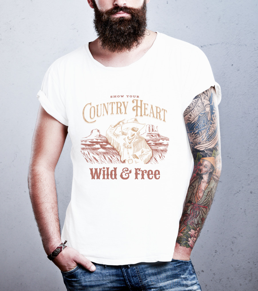 Show Your Country Heart Wild And Free T-Shirt