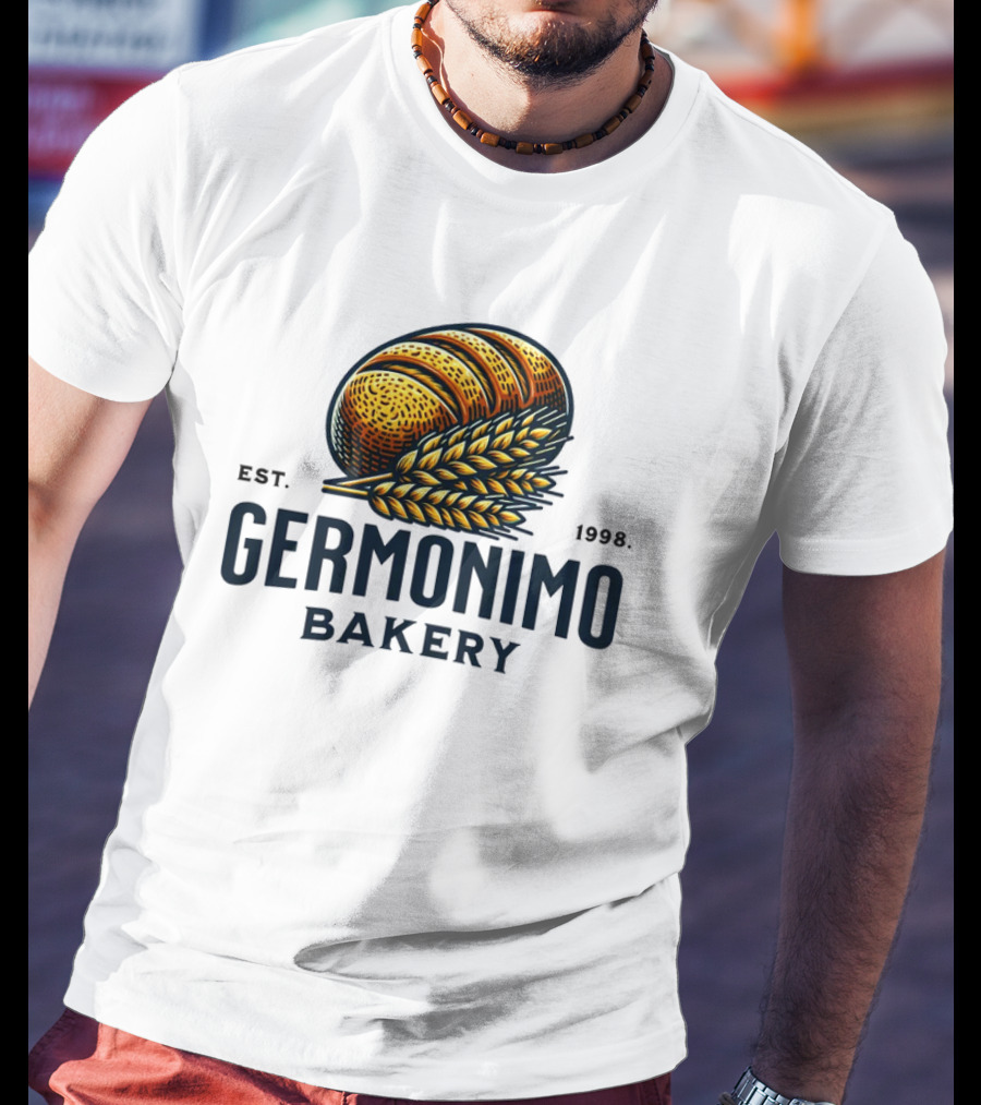 Germonimo Bakery Est. 1998 Vintage Bread Loaf And Wheat T-Shirt