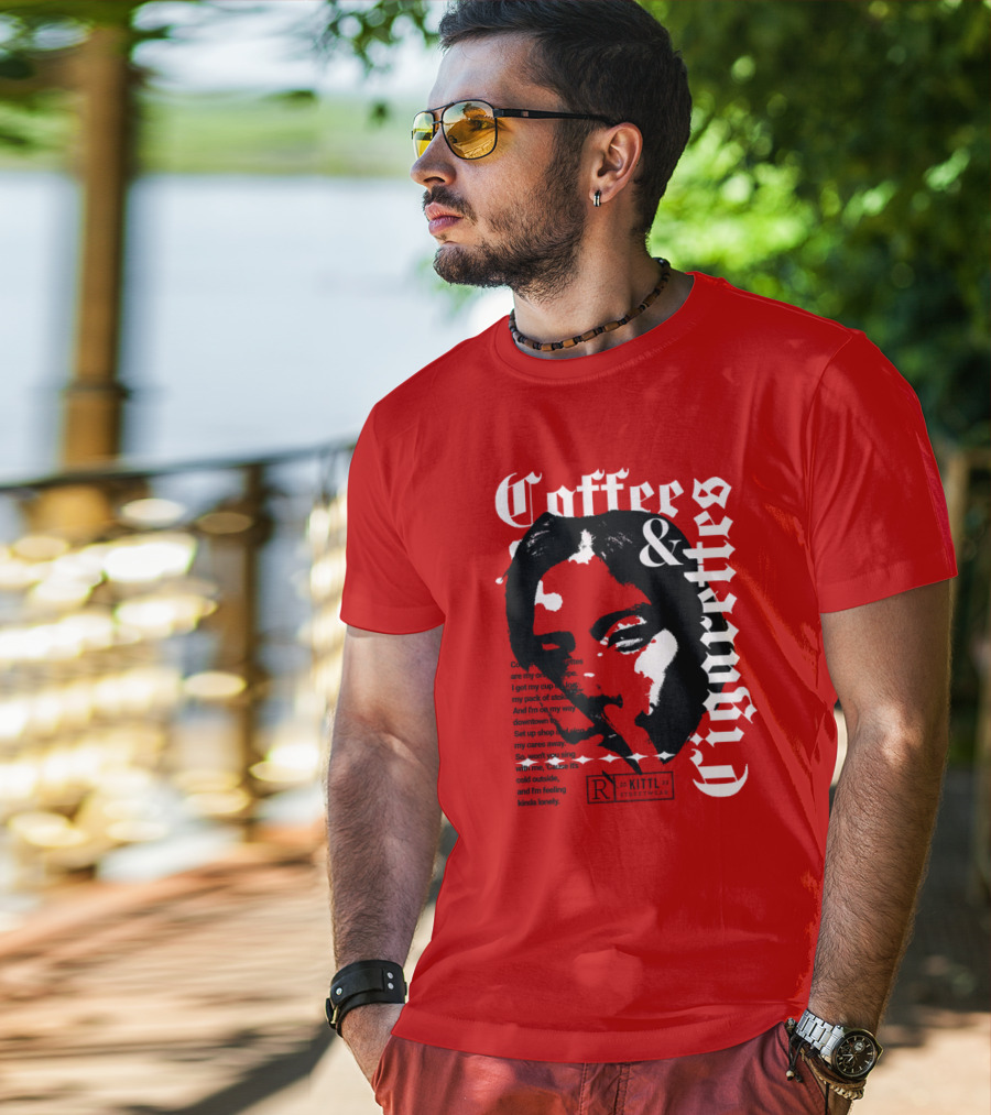 Coffee And Cigarettes By Kittl X Eachwayman T-Shirt
