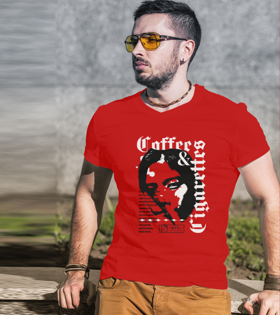 Coffee And Cigarettes By Kittl X Eachwayman T-Shirt