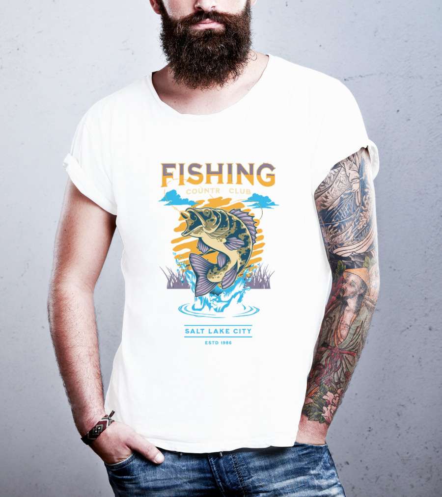 Fishing Country Club Salt Lake City Estd 1986 T-Shirt