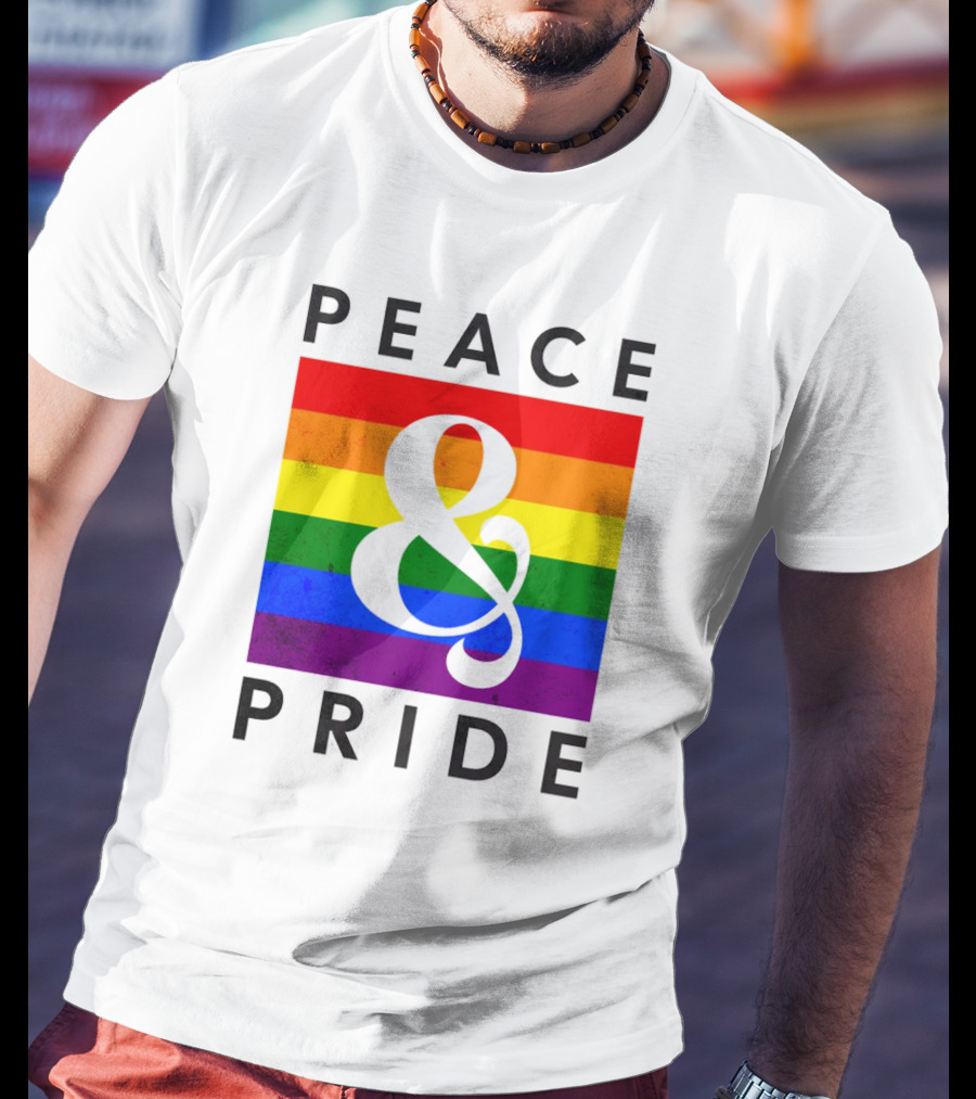 Peace And Pride Rainbow Flag Elements T-Shirt