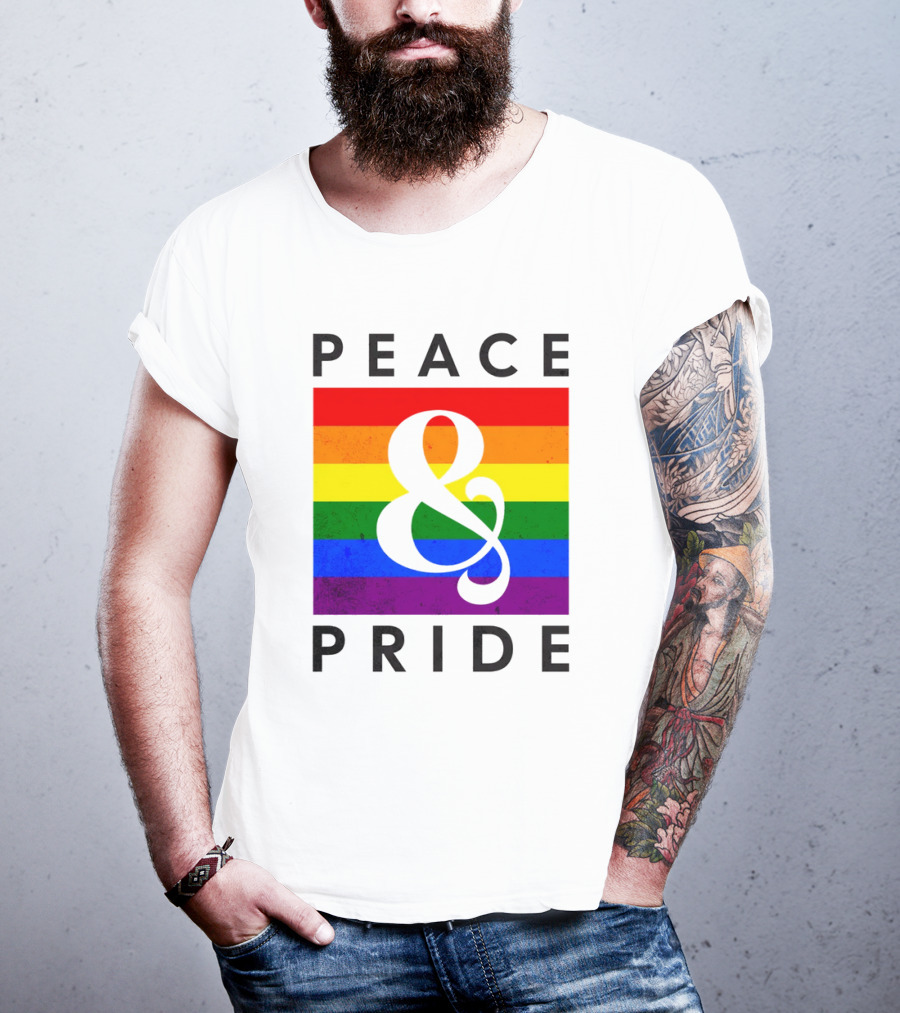 Peace And Pride Rainbow Flag Elements T-Shirt