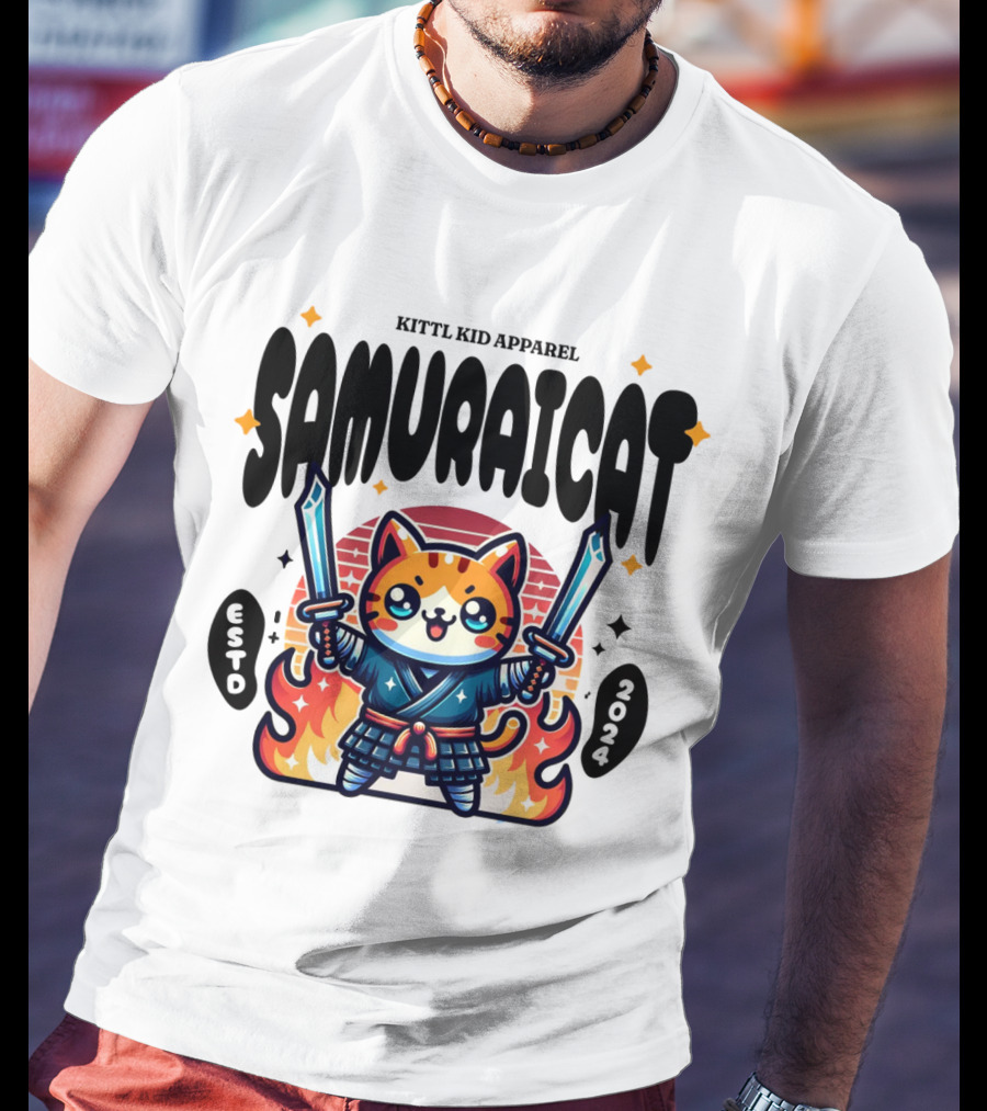 KITTL KID APPAREL SAMURAI CAT ESTD T-Shirt