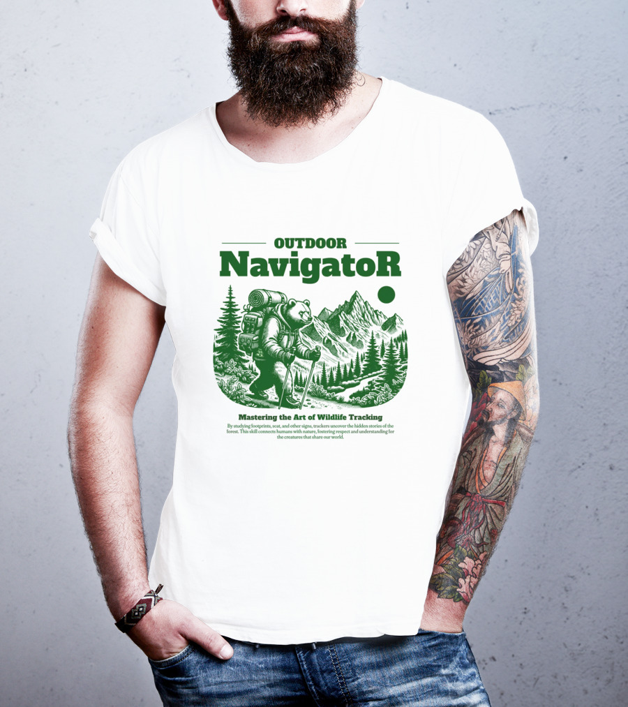 OUTDOOR Navigator Mastering The Art Of Wildlife Tracking T-Shirt