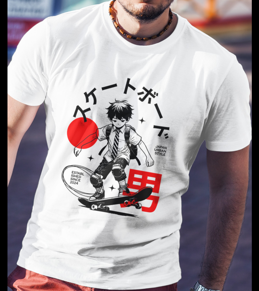 Skateboarde Japan Urban Style Established Since T-Shirt