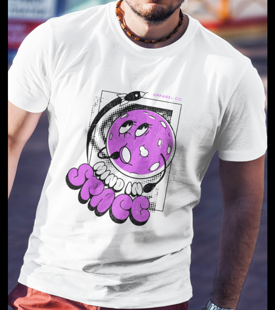 Mind In Space Apparel Co Cartoon Typographic Streetwear T-Shirt