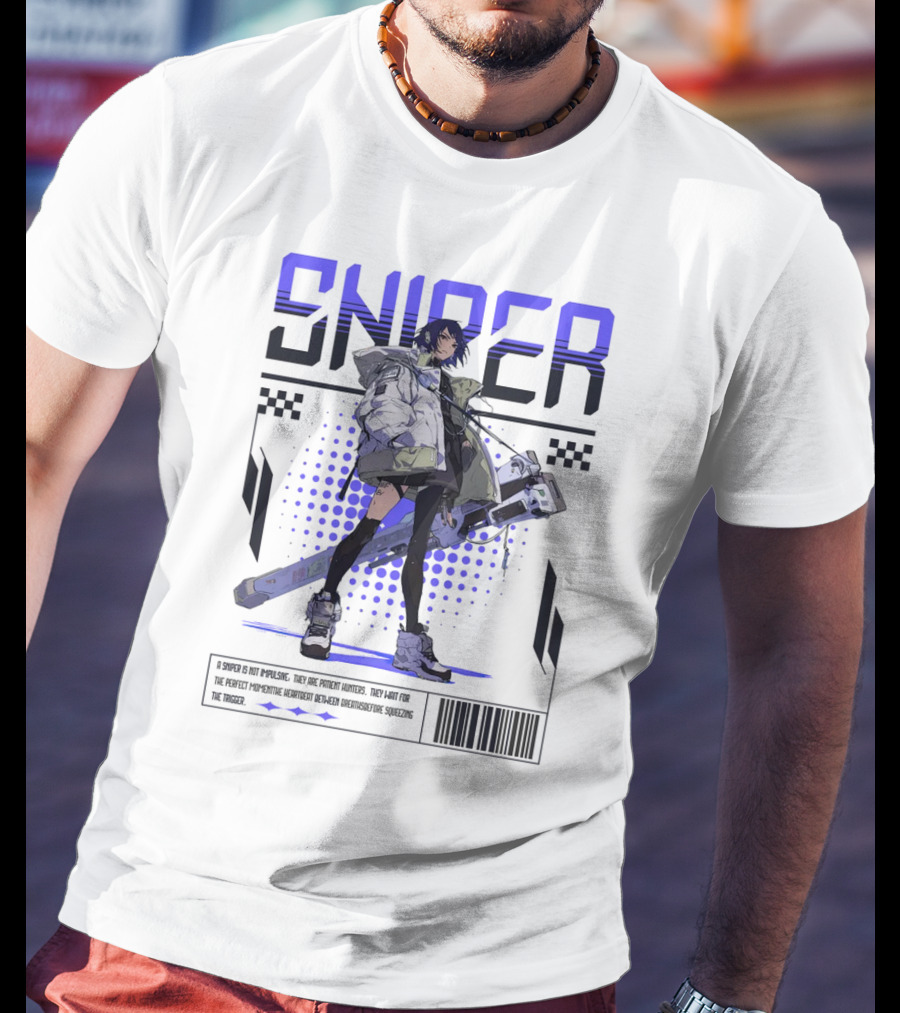 SNIPER Neo-Tokyo Military Warrior Tactical Future Perspective Assassination Squad T-Shirt