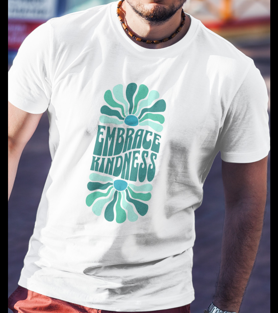 Embrace Kindness Groovy Floral T-Shirt