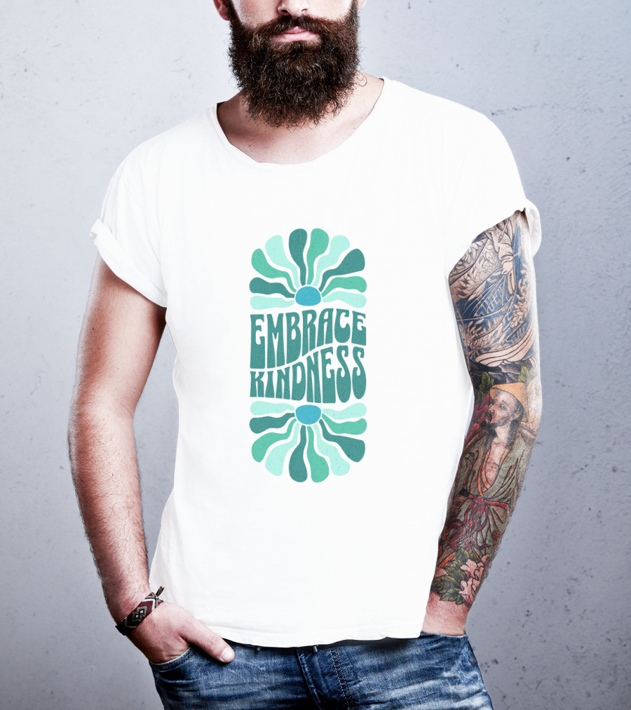 Embrace Kindness Groovy Floral T-Shirt