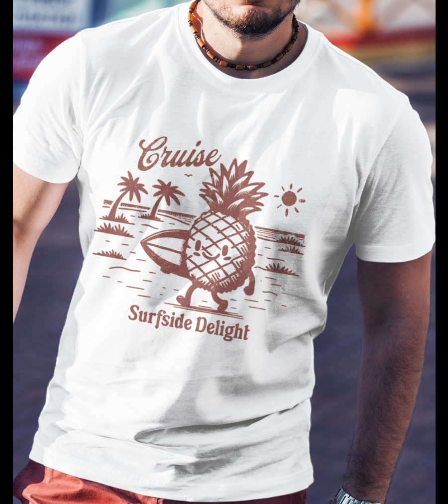 Cruise Surfside Delight Pineapple Surfer Tropical Oasis T-Shirt