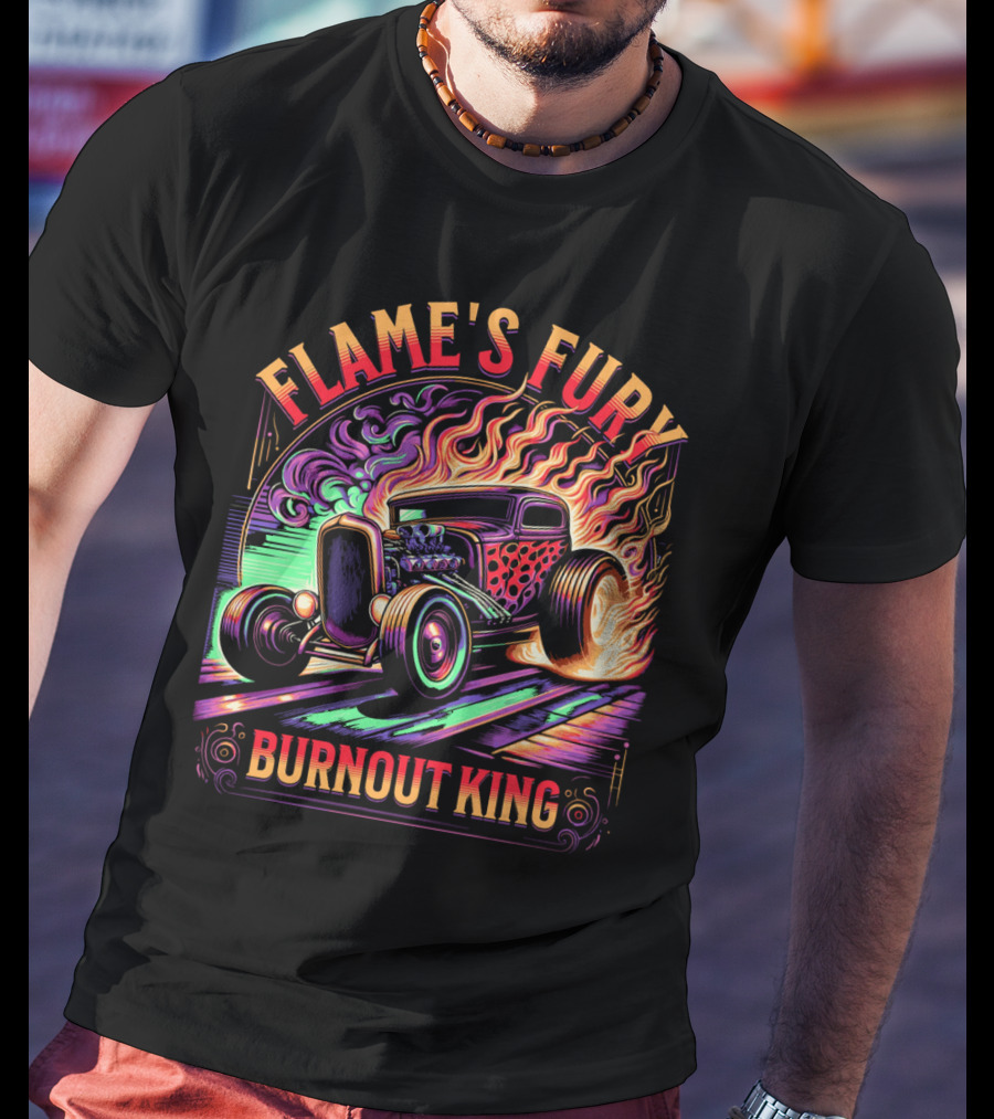 FLAME'S FURY BURNOUT KING T-Shirt