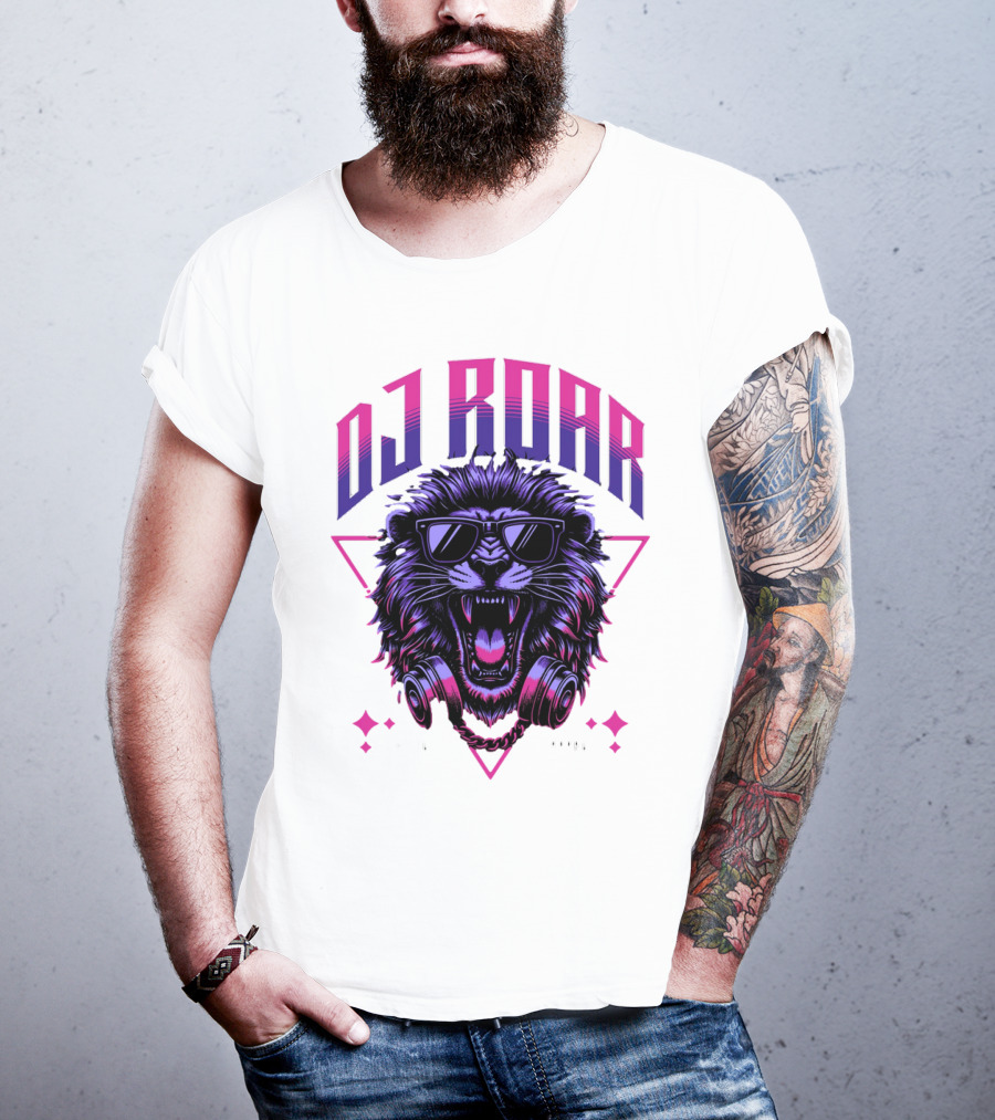 DJ Roar Lion Head HTTL Apparal T-Shirt