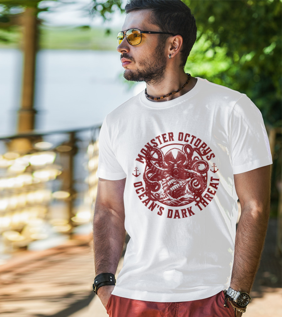 Monster Octopus Ocean's Dark Threat T-Shirt