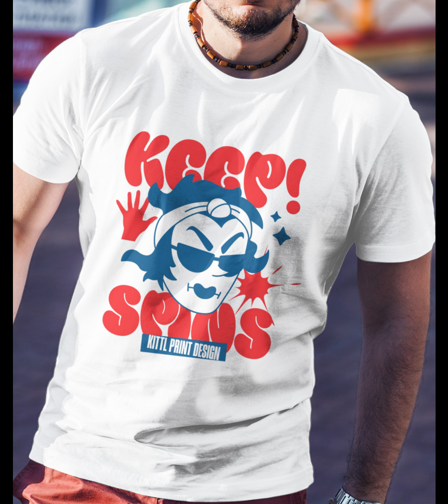 Keep Spins Kittl Print T-Shirt