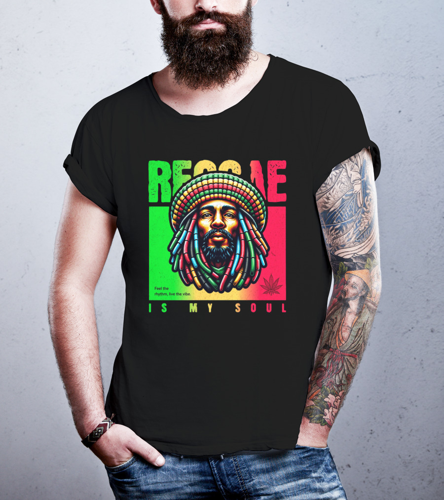 Reggae Feel The Rhythm Live The Vibe Is My Soul T-Shirt