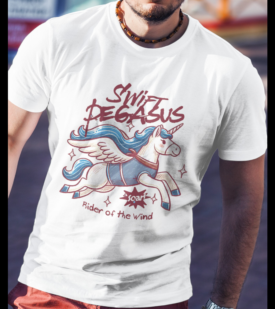 Swift Pegasus Soar Rider Of The Wind T-Shirt