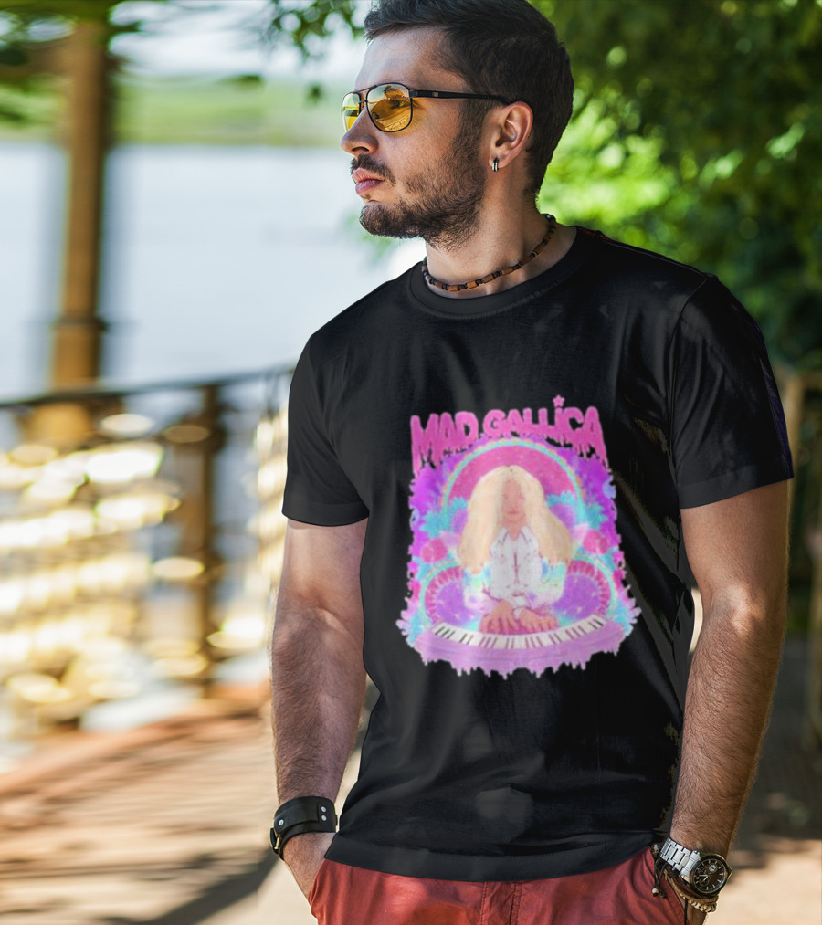 MAD GALLICA PINK RETRO PSYCHEDELIC KEYBOARD T-Shirt