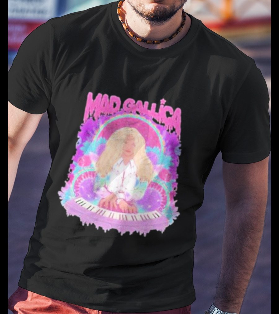 MAD GALLICA PINK RETRO PSYCHEDELIC KEYBOARD T-Shirt