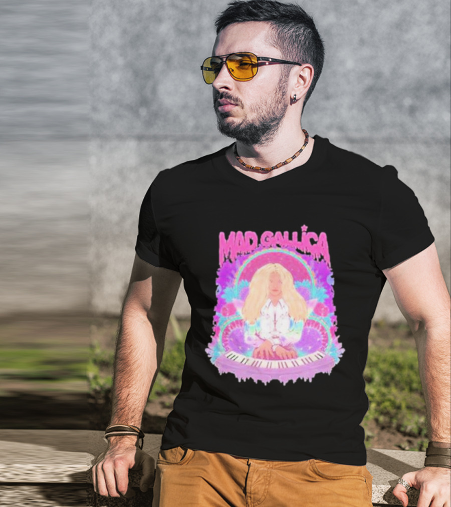 MAD GALLICA PINK RETRO PSYCHEDELIC KEYBOARD T-Shirt