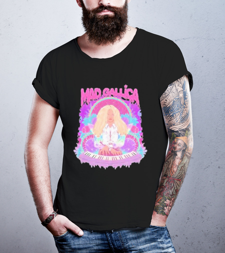MAD GALLICA PINK RETRO PSYCHEDELIC KEYBOARD T-Shirt