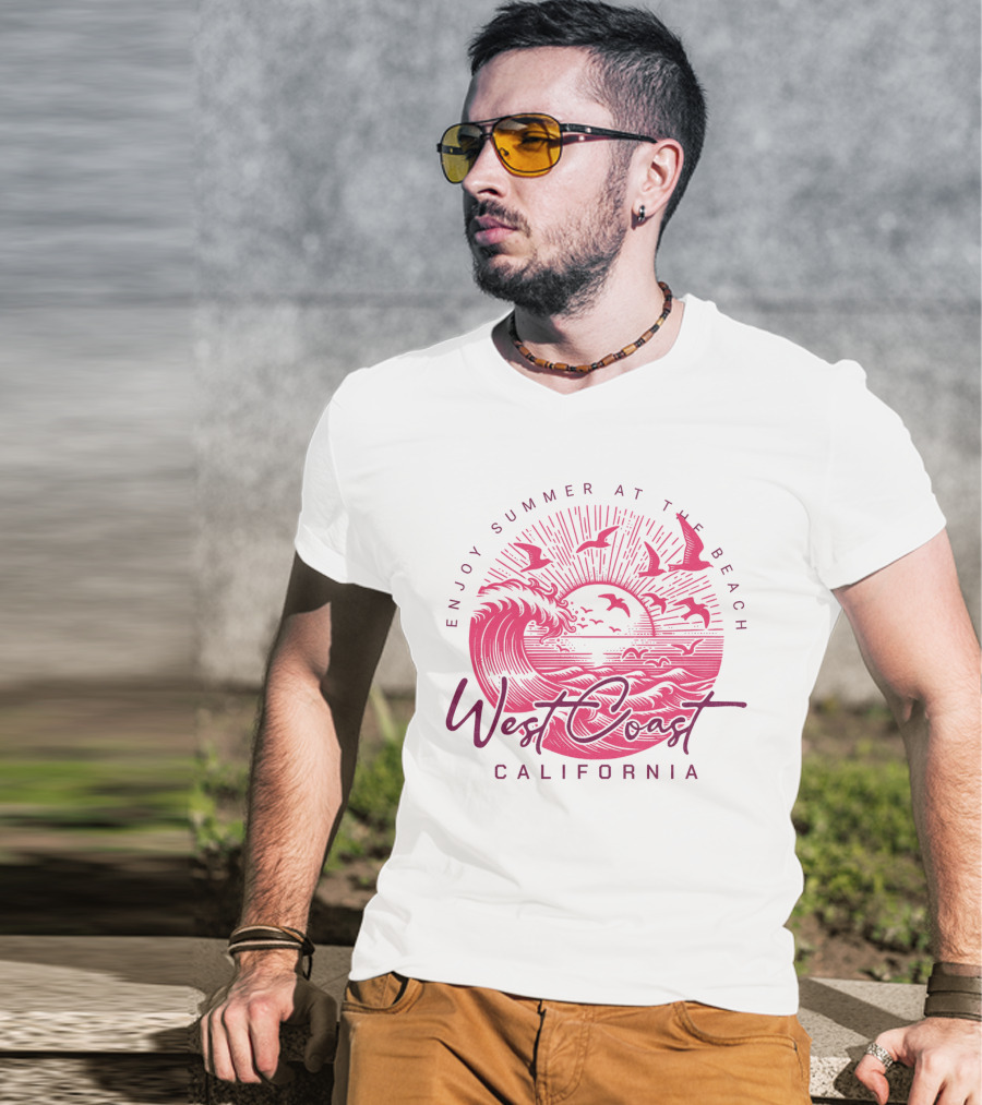 Enjoy Summer At The Beach West Coast California T-Shirt