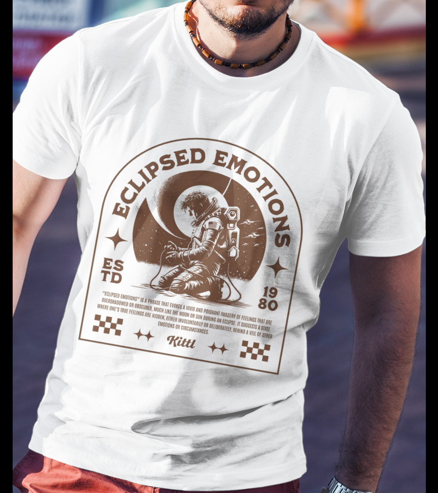 Eclipsed Emotions Astronaut ESTD 1980 Kittl T-Shirt