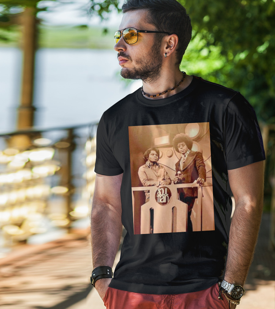 James Brown And Don Cornelius Soul Train Iconic Music Legends T-Shirt