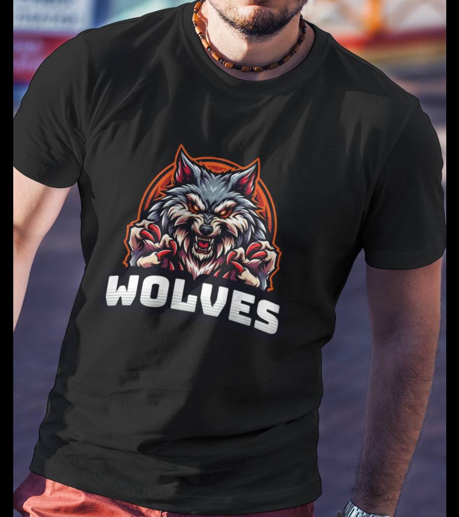 Wolves Esport Mascot Fierce Beast T-Shirt