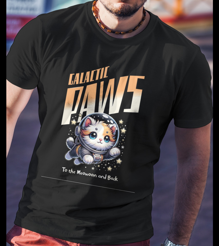 GALACTIC PAWS To The Meowoon And Back T-Shirt