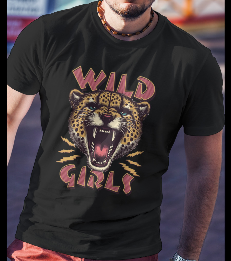 Wild Cheetah Head Roaring Girls T-Shirt