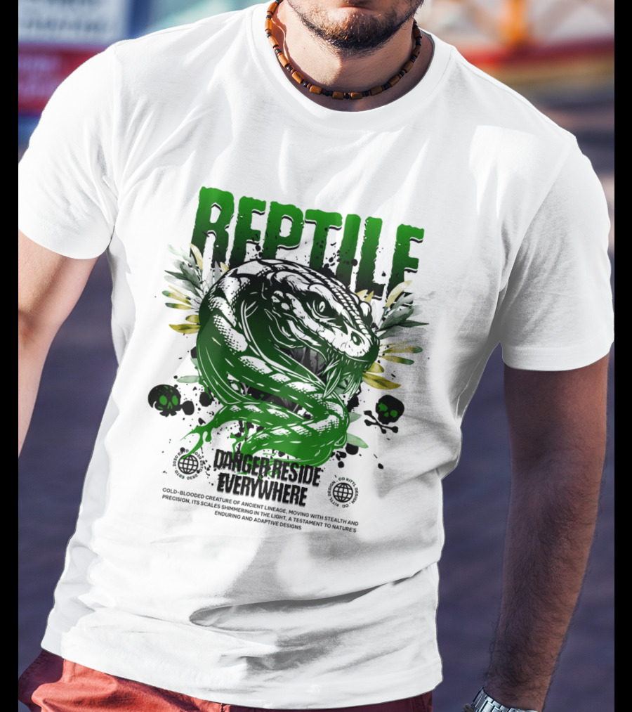 Reptile Danger Reside Everywhere Stealth Creature Of Ancient Lineage T-Shirt