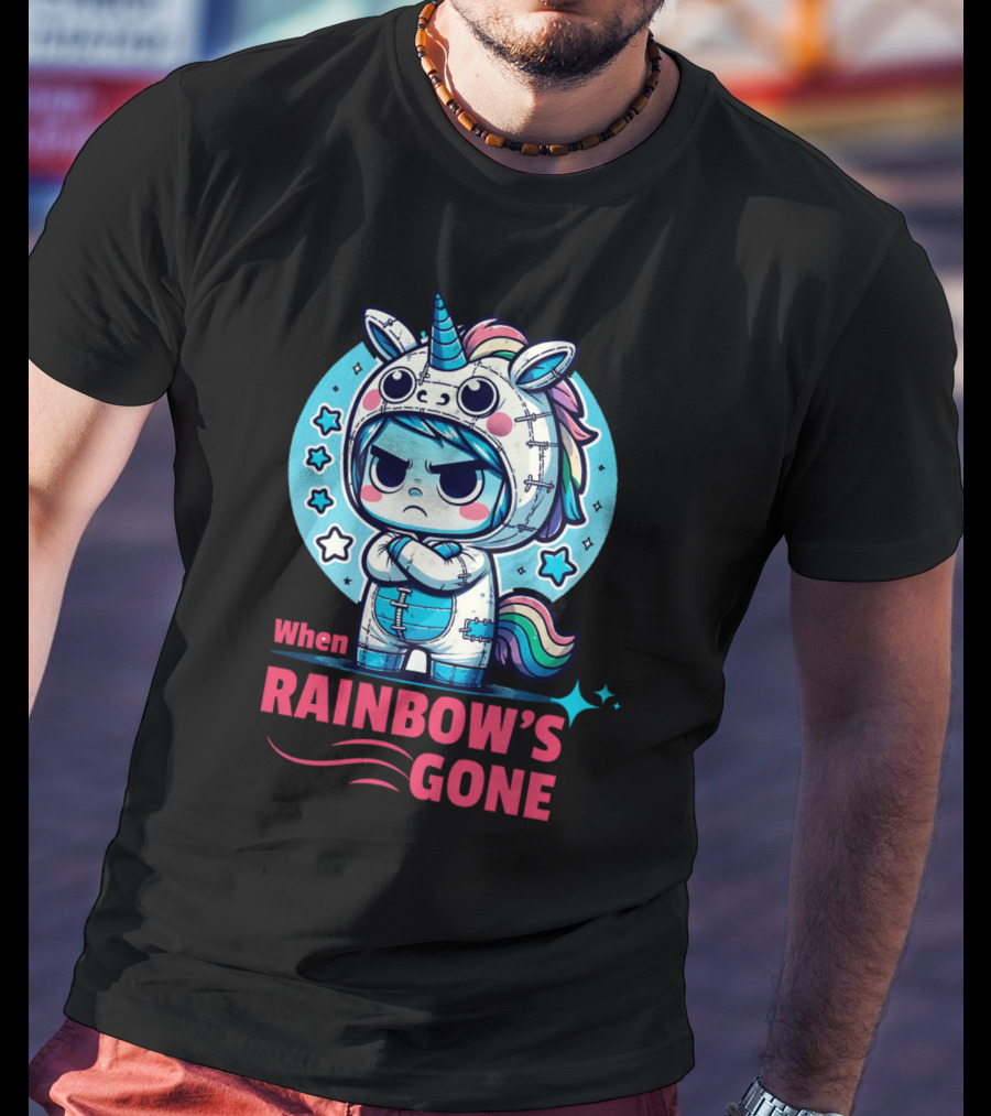 When Rainbow's Gone Angry Unicorn Stars T-Shirt
