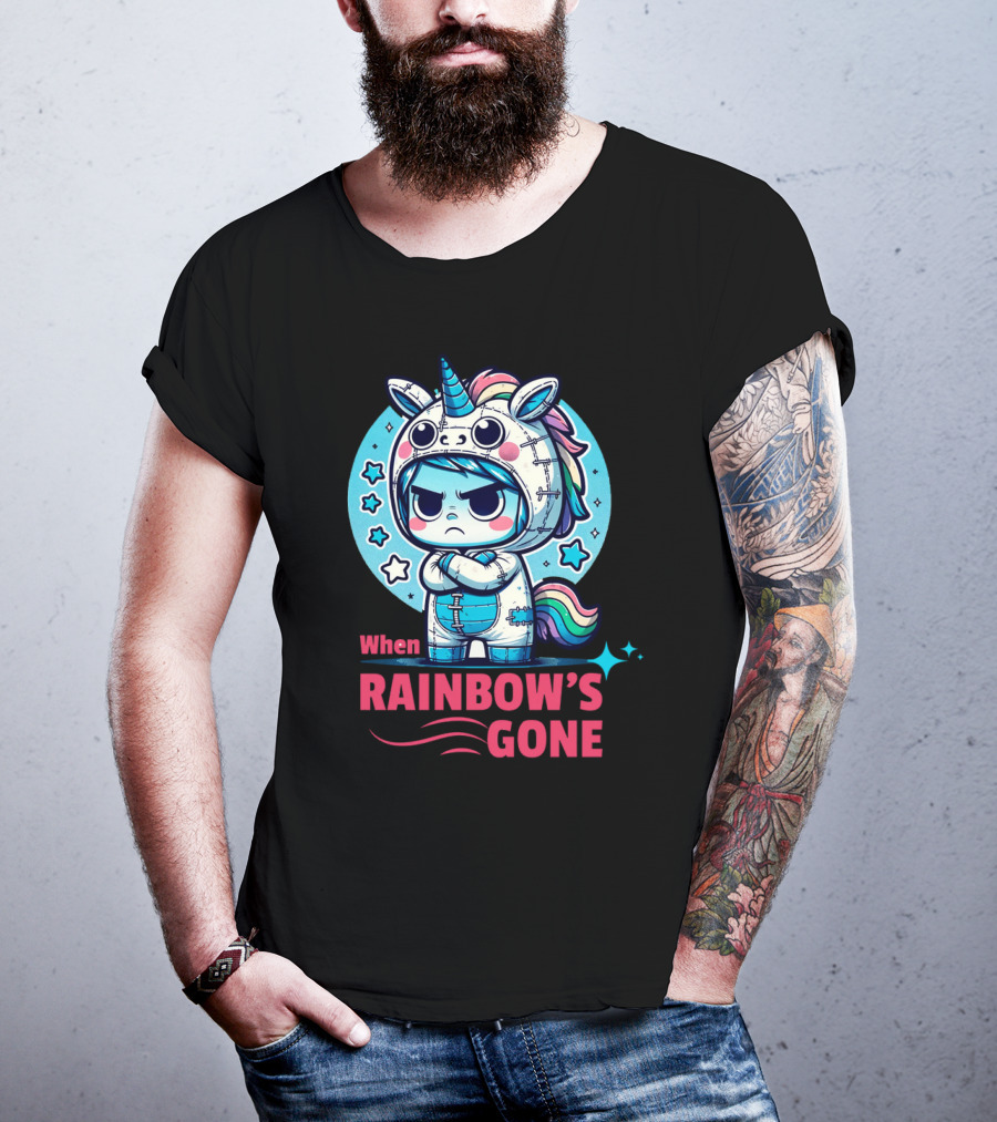 When Rainbow's Gone Angry Unicorn Stars T-Shirt