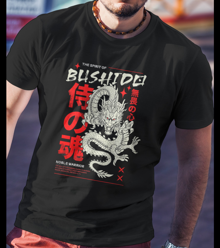 THE SPIRIT OF BUSHIDO NOBLE WARRIOR DRAGON T-Shirt