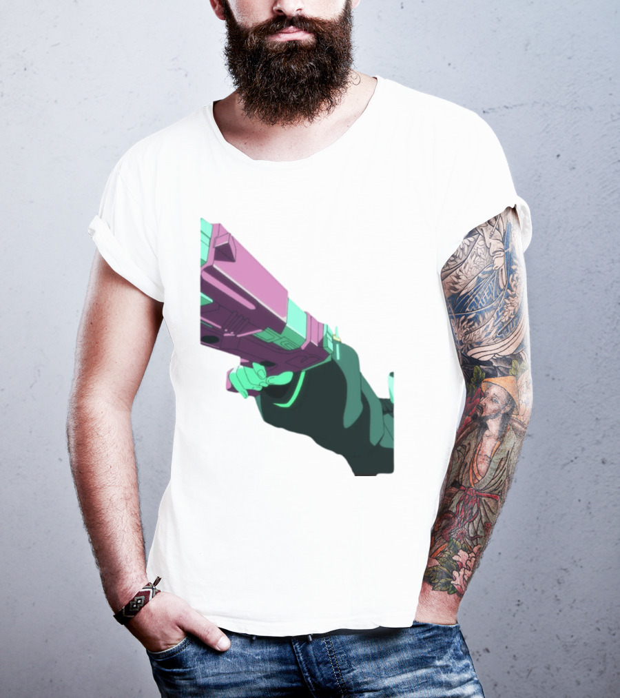 Rebecca Cyberpunk Edgerunners Aesthetic Gun T-Shirt