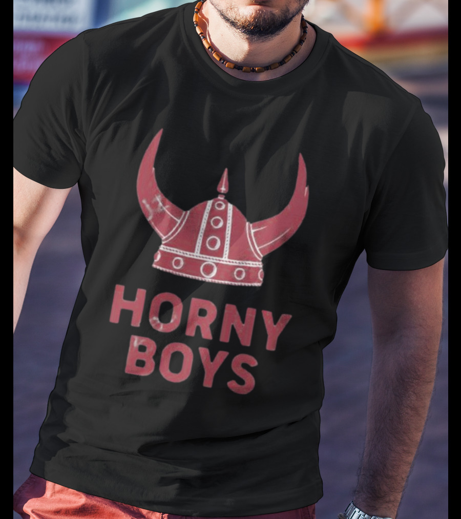 Horny Boys Viking Horned Helmet T-Shirt