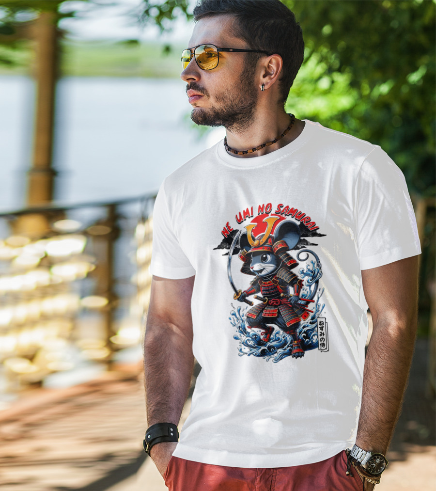 Ne Umi No Samurai Mouse Samurai Cute T-Shirt