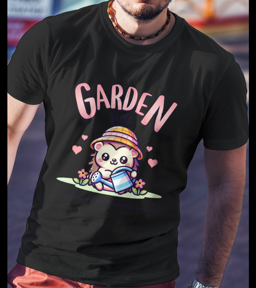 Garden Bliss Hedgehog Tends To Its Beautiful Garden T-Shirt